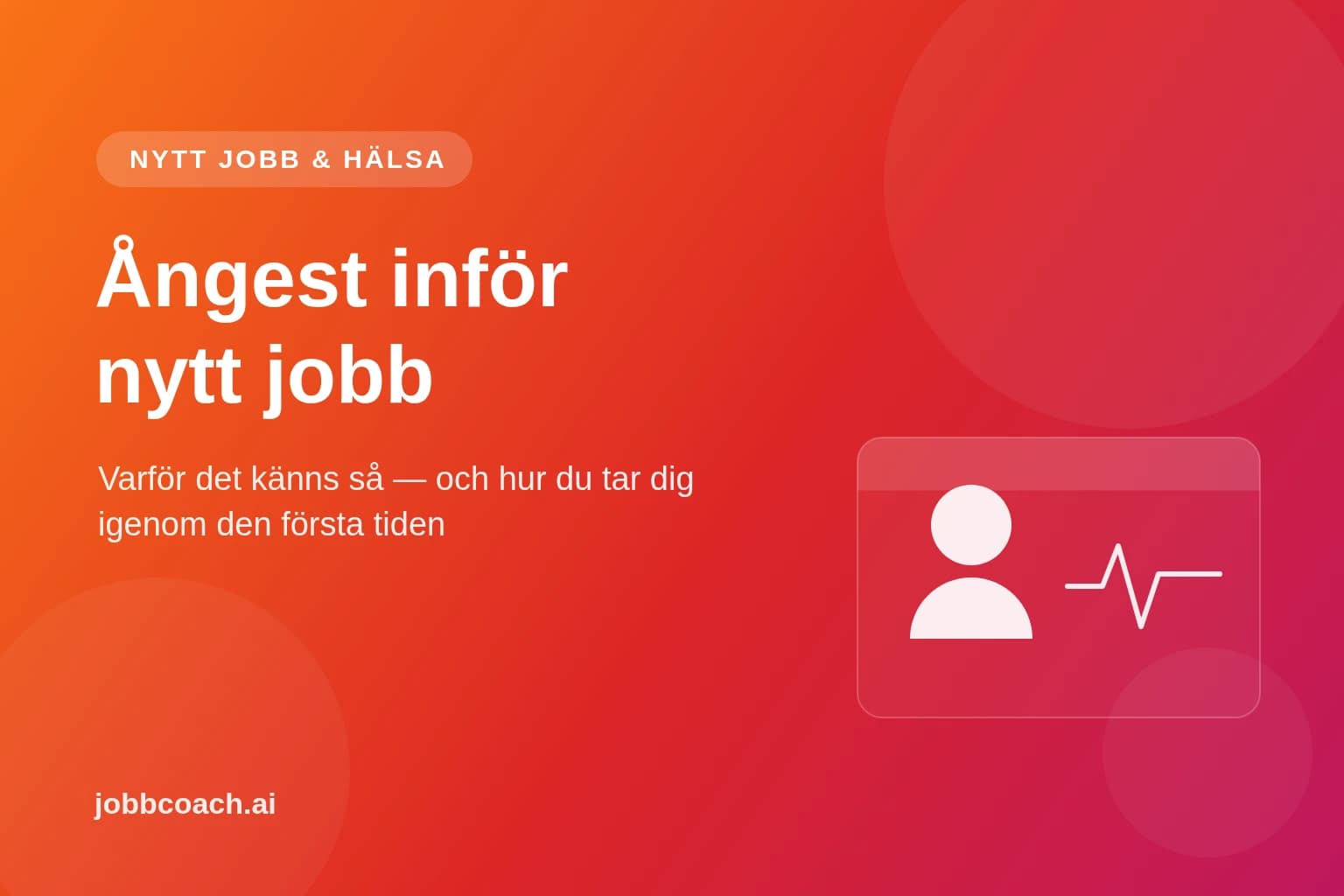 Person som känner nervositet inför första dagen på ett nytt jobb