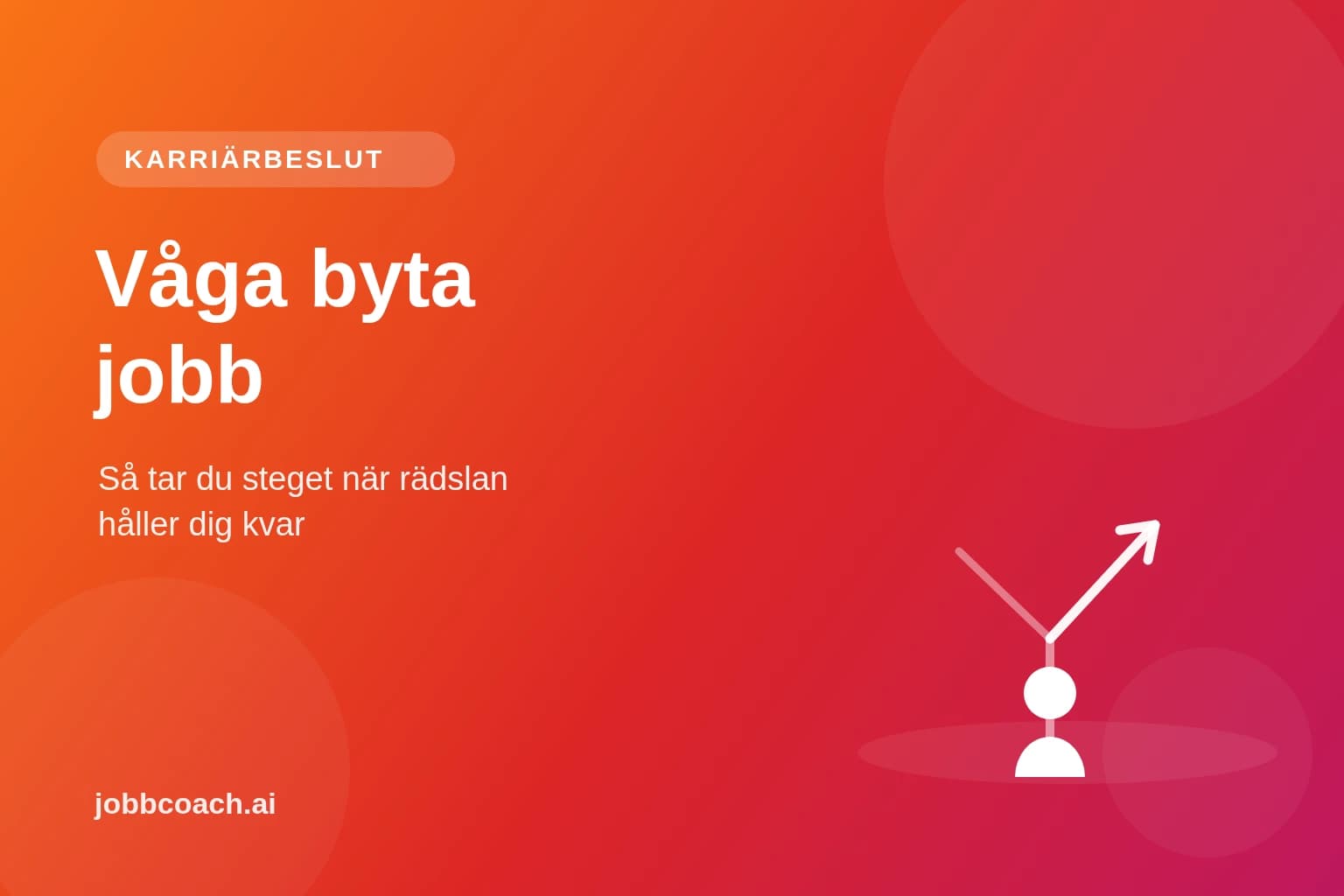 Person som står inför valet att byta jobb